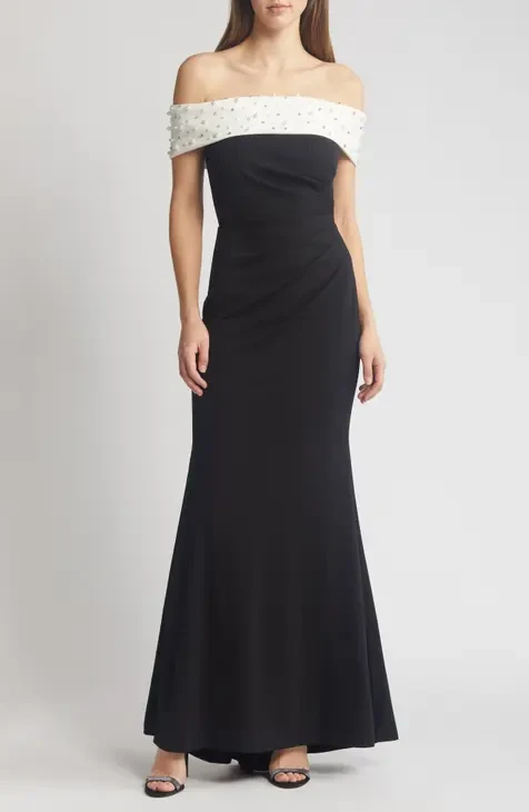 Eliza J Black Velvet Dress
