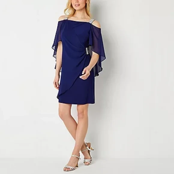 MSK Coldshoulder Embellished Sheath Dress